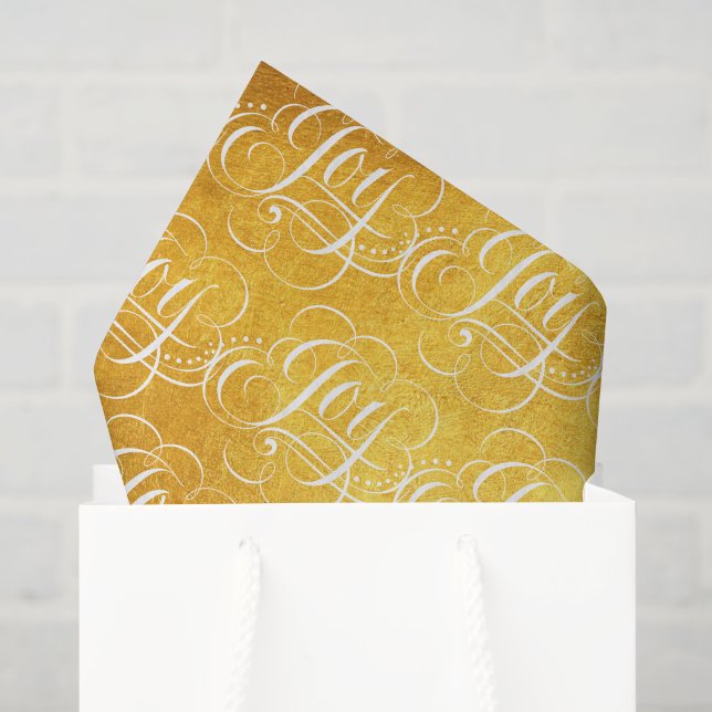 Mousseline Joie - Luxueux papier doré faux (Sac cadeau)