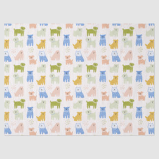 Mousseline Joli papier cadeau aux crayons de couleur chiens