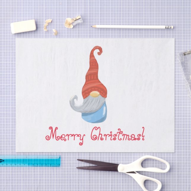 Mousseline Jouer Gnome fait face à drôle papier de tissus - W (Artisanat)