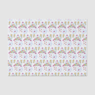 Mousseline Joyeux Anniversaire Tissu Papier Twin Angels