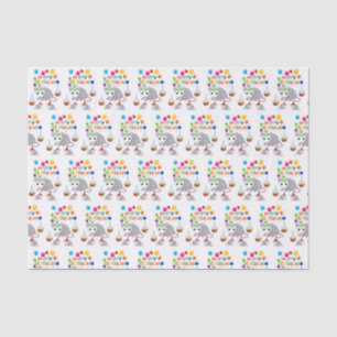 Mousseline Joyeux Anniversaire Tissue Papier Possum
