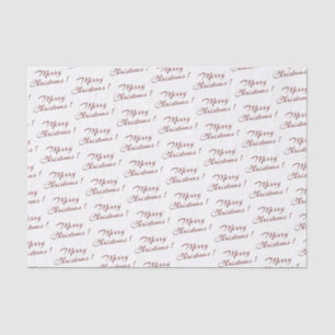 Mousseline Joyeux Noël! Papier Tissus Red Script Holiday