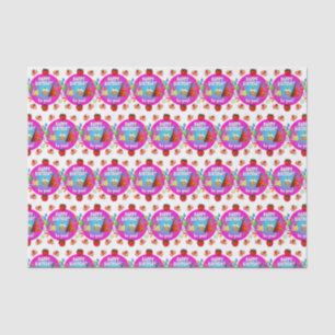 Mousseline Joyeux papier de tissus d'anniversaire