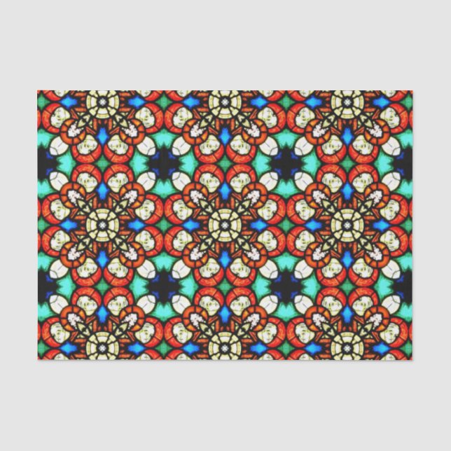 Mousseline kaléidoscope face papier tissu (Recto)