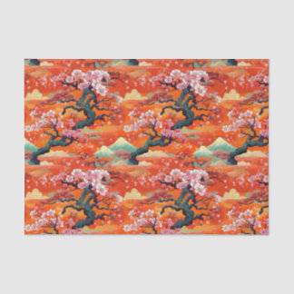 Mousseline Kimono inspiré japonais tissu motif Papier