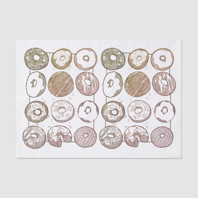 Mousseline KNIT DOZEN DONUTS Papier Tissu (Recto)
