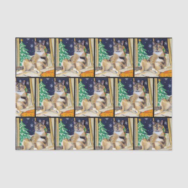 Mousseline La dame de Callie Muffin comme Noël - Papier Tissu (Recto)