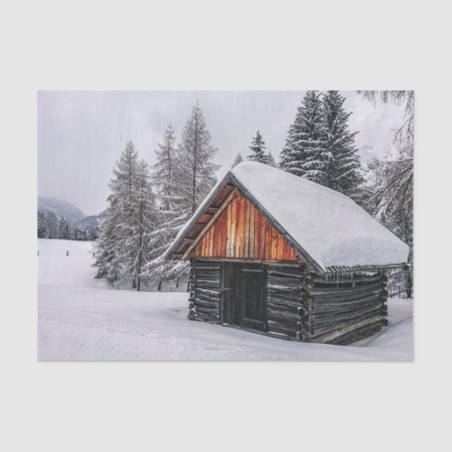 Mousseline La plus mignonne cabane d'hiver jamais ! Papier de (Recto)