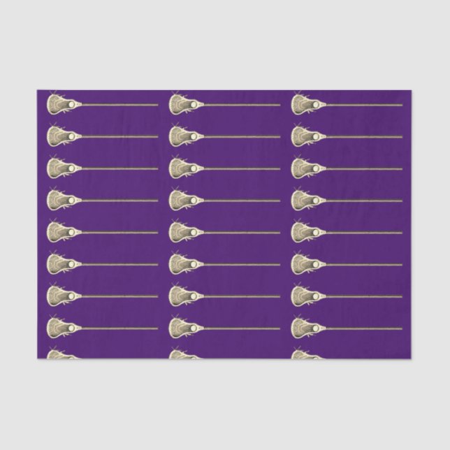 Mousseline Lacrosse Sports Purple Tissu Papier (Recto)