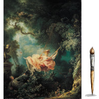 Le Balancier de Jean-Honoré Fragonard papier de so