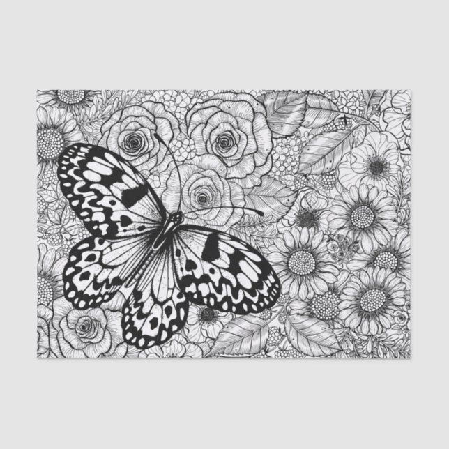 Mousseline Le jardin de cerf-volant en papier (Recto)