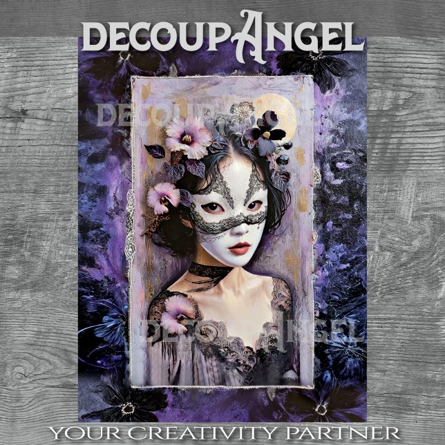 Mousseline Les secrets de Geisha - Découpage - papier de tiss (Créateur téléchargé)