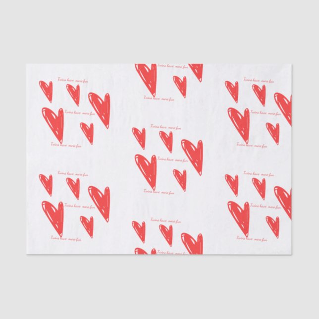 Mousseline Les Twins Ont Plus De Papier Tissu Amusant (Recto)