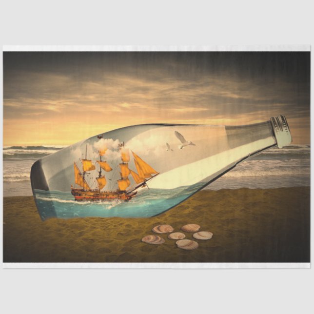 Mousseline Livraison en bouteille Papier de fond de découpage (Recto)