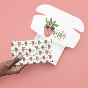 Mousseline Love You Berry Beaucoup de papier de tissus