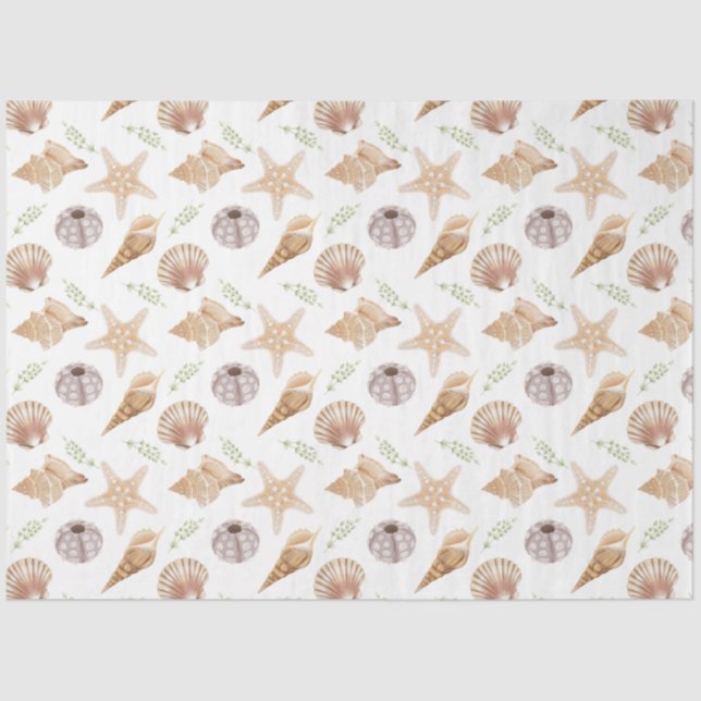 Mousseline Marine Life Series Design 3 Tissus papier (Recto)