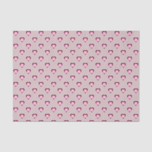 Mousseline Mauve Coeurs Tiny brillants Papier Tissu
