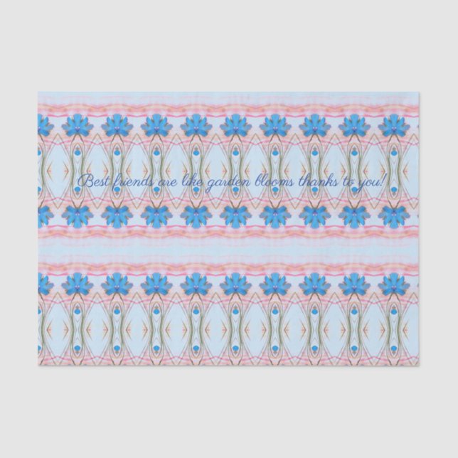 Mousseline Meilleurs Amis Papier Tissu Floral (Recto)