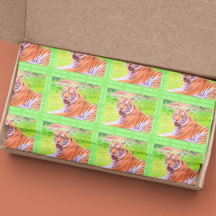 Mousseline Merci Papier Tissu Tigre Asiatique