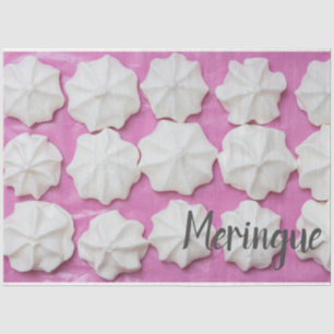 Mousseline Meringues sur papier rose cadeau