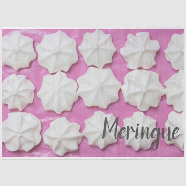 Mousseline Meringues sur papier rose cadeau (Recto)