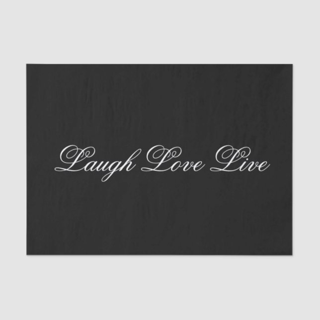 Mousseline Message inspirant Papier Tissu noir (Recto)