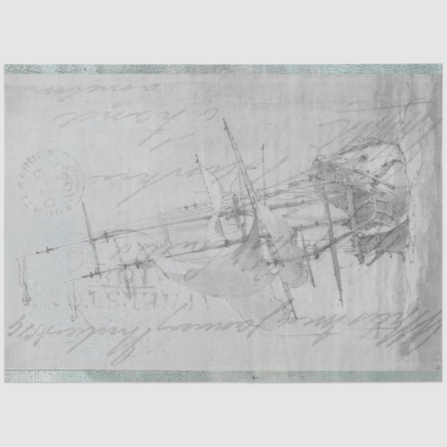 Mousseline Meubles de voilier Papier de découpage (Recto)