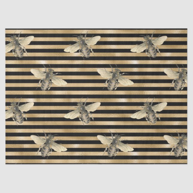 Mousseline Miel Bee Series Design 10 Tissu Papier (Recto)