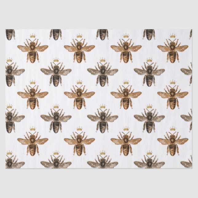 Mousseline Miel Bee Series Design 15 Tissu Papier (Recto)