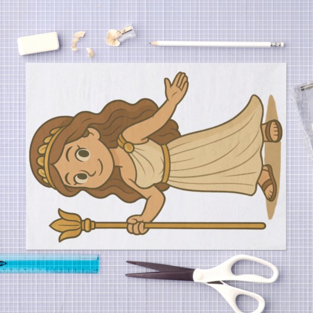 Mousseline Mignon papier tissue Hera dessin animé – Déesse gr (Artisanat)