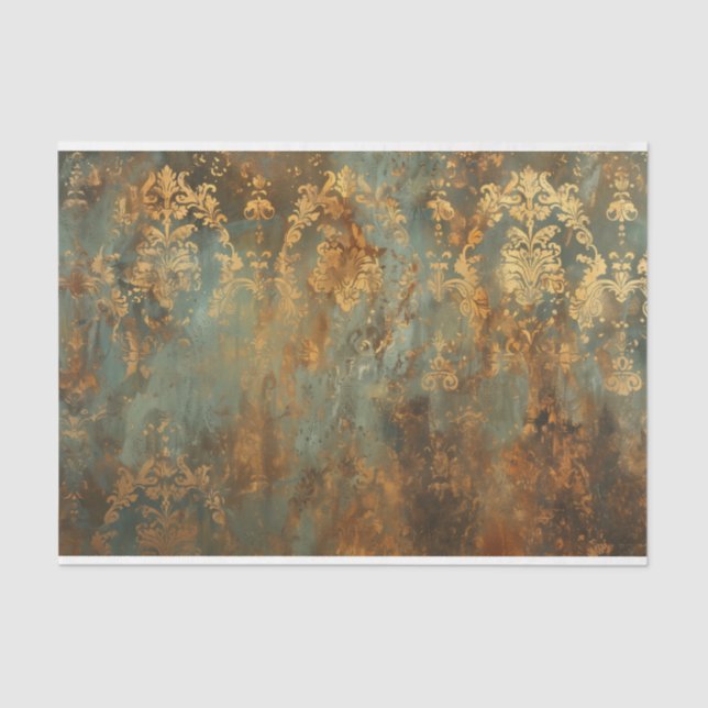 Mousseline Mobilier rustique Damask Découpage Papier Tissu (Recto)