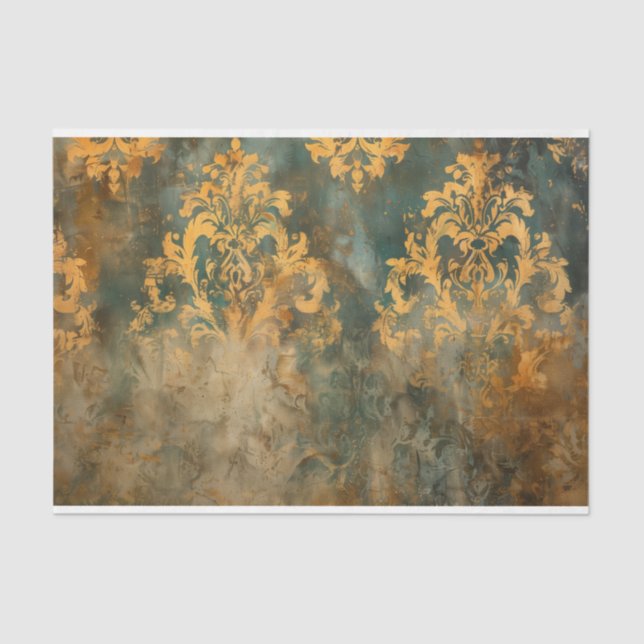 Mousseline Mobilier rustique Damask Découpage Papier Tissu (Recto)
