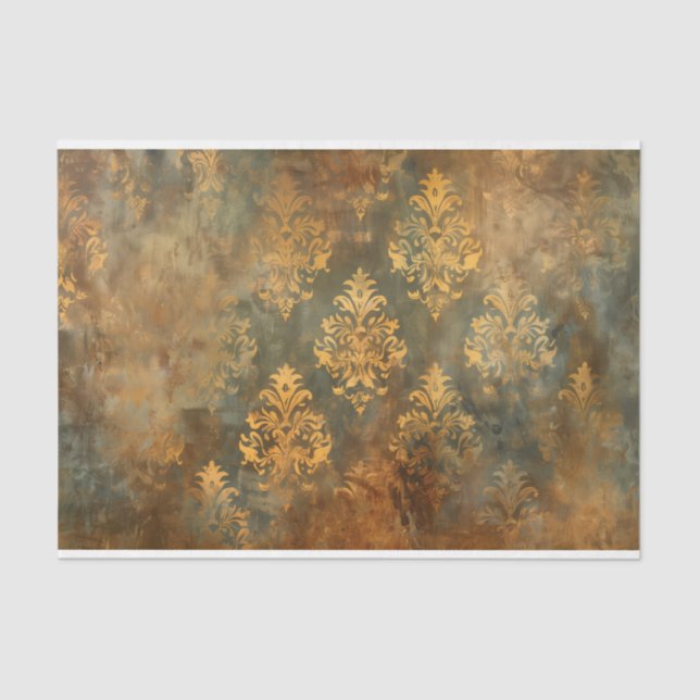 Mousseline Mobilier rustique Damask Découpage Papier Tissu (Recto)