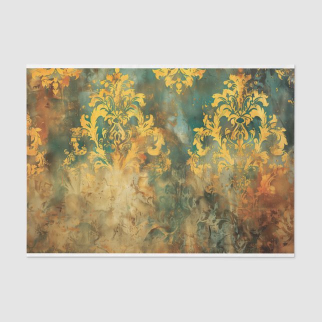 Mousseline Mobilier rustique Damask Découpage Papier Tissu (Recto)