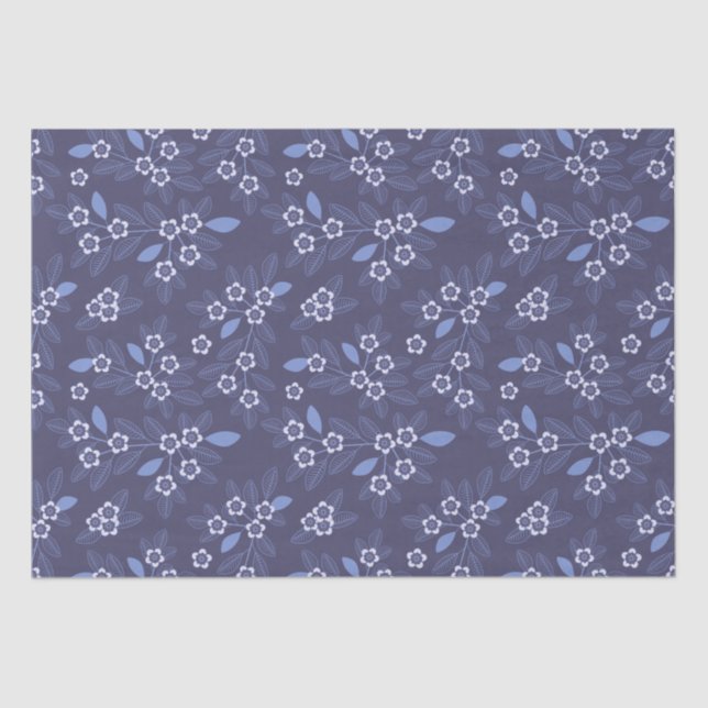 Mousseline Modèle floral botanique personnalisable Papier de  (Recto)