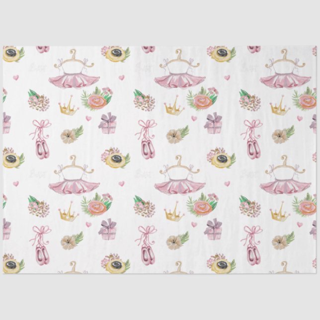 Mousseline Mon petit Ballerina Series Design 3 Tissus papier (Recto)