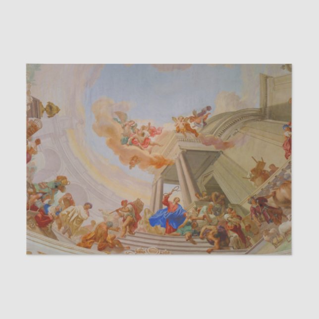 Mousseline monastère abbaye Neresheim papier de tissu (Recto)