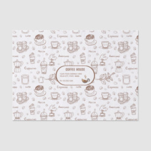 Mousseline Motif de café moderne papier tissu personnalisé