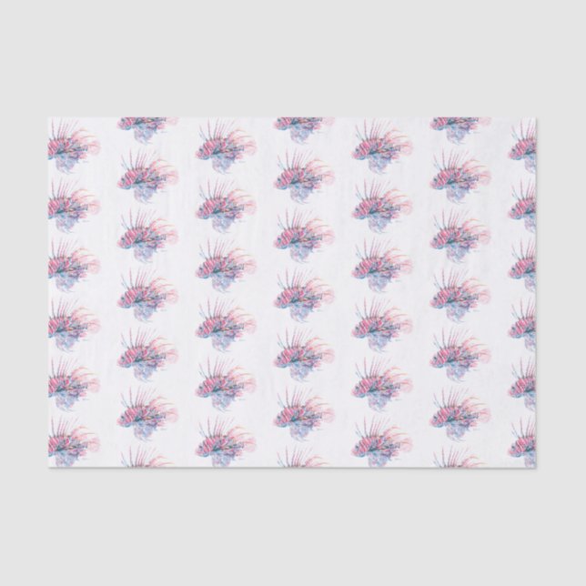 Mousseline Motif de papier de tissus décoratif de poisson tro (Recto)