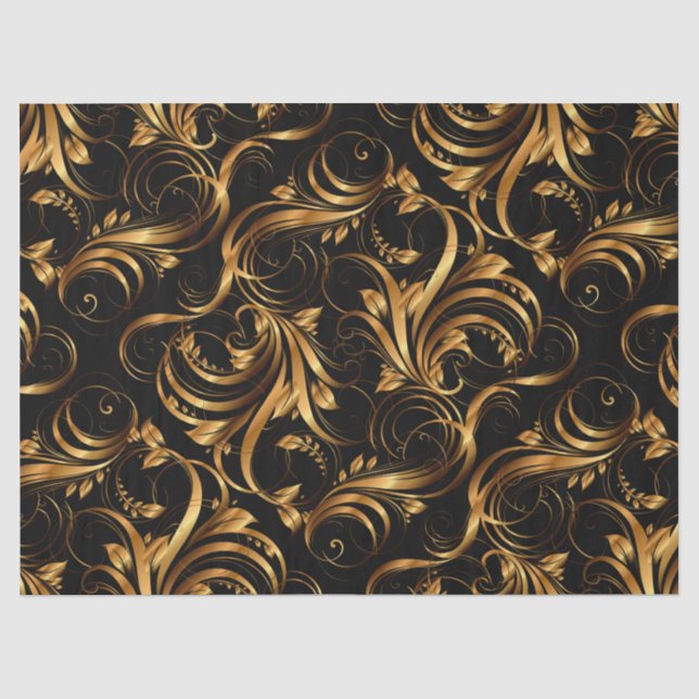 Mousseline Motif d'or 2 Papier de papier (Recto)