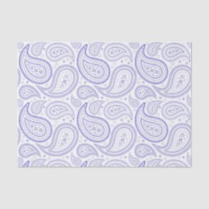 Mousseline Motif Royal Blue Paisley sur le papier blanc
