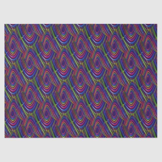 Mousseline Motifs Abstraits 63A Papier Tissu (Recto)