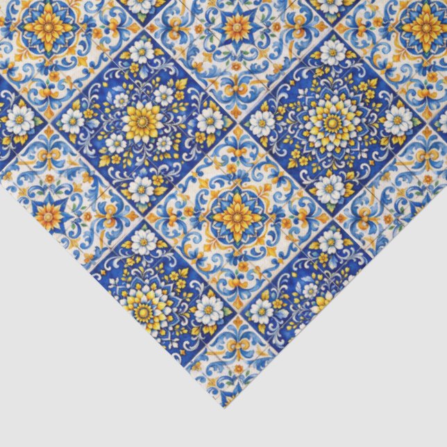 Mousseline Mouchoir en papier Azulejo Breeze  (Détail)