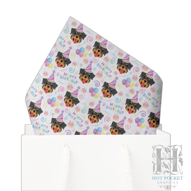 Mousseline Mouchoir en papier Rottweiler (Créateur téléchargé)