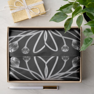 Mousseline Mouchoir en papier Tulip Black and White Owlsprey 