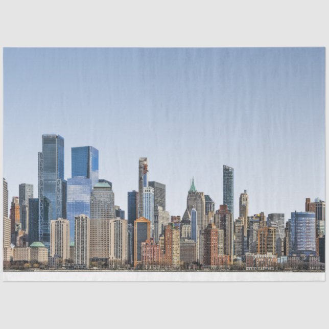 Mousseline New York City Morning Decoupage 20x30 papier de ti (Recto)