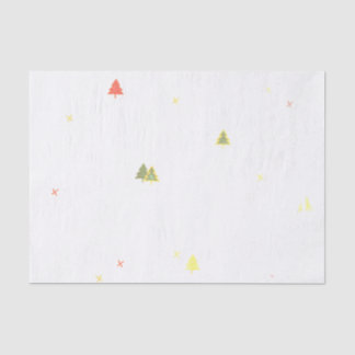 Mousseline NOËL ARBRES Tissu Papier