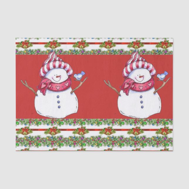 Mousseline Noël de papier de tissu décoratif (Recto)