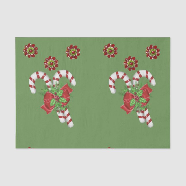 Mousseline Noël de papier de tissu décoratif (Recto)