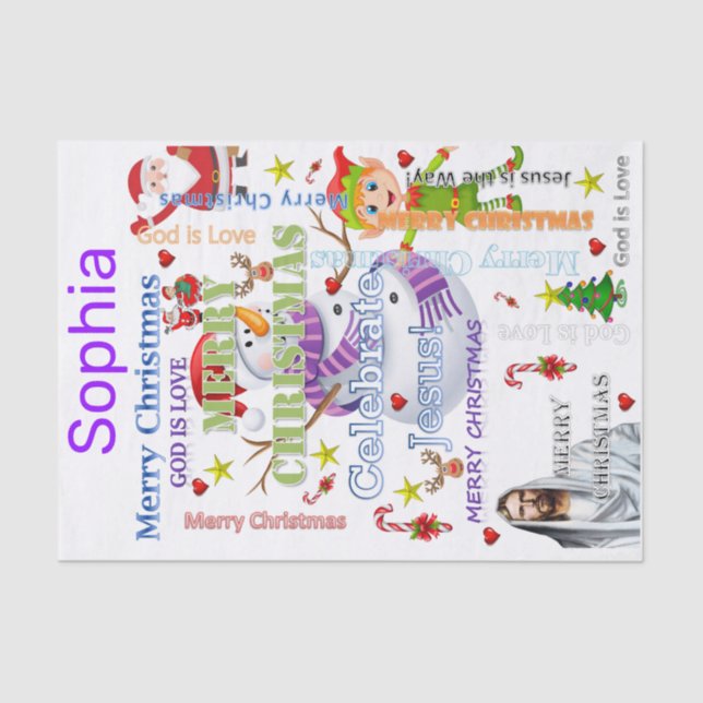 Mousseline Noël du papier de tissus (Recto)